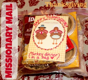 Missionary Mail: Thanksgiving in a Bag