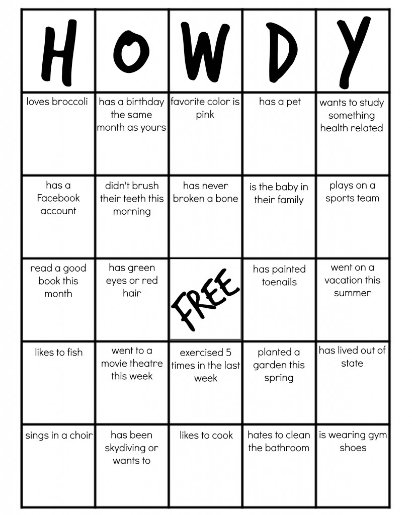 Getting to Know You Bingo from Let's Get Together