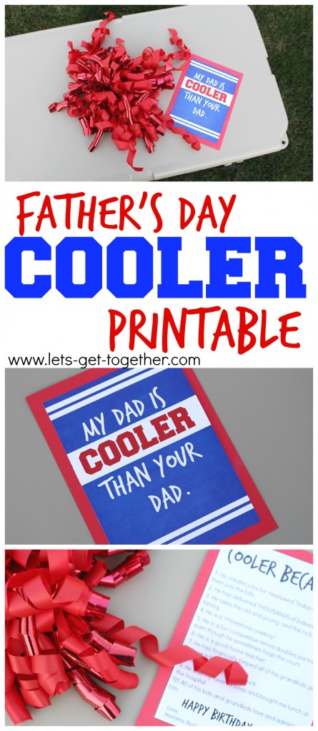 Father's Day Cooler Printable