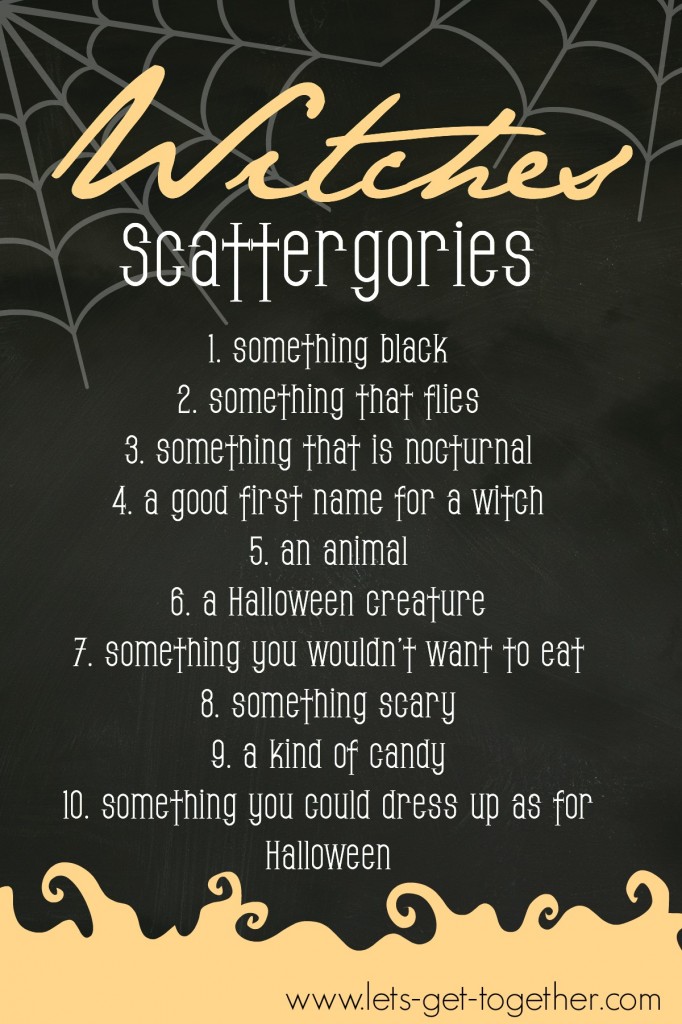 Witches Scattergories from Let's Get Together