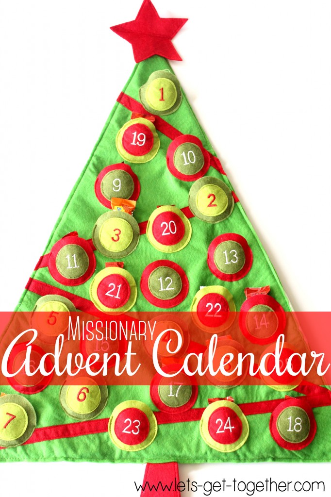 Missionary Advent Calendar from Let's Get Together