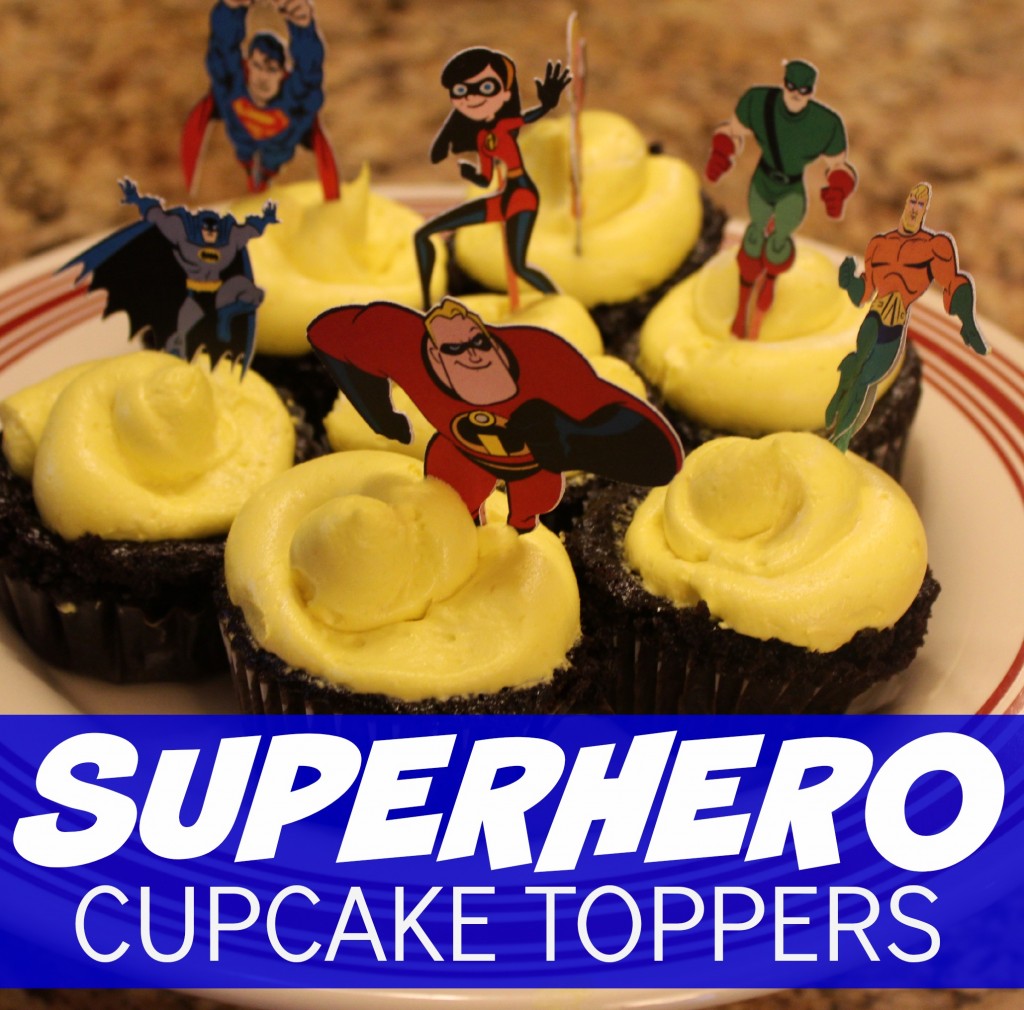Superhero Cupcake Toppers from Let's Get Together